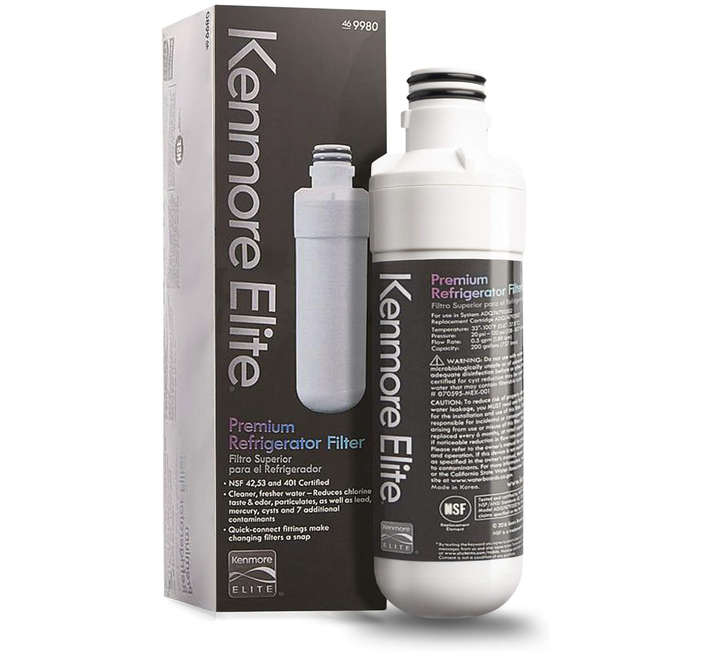 Kenmore 9980-KM 9980 Refrigerator Water Filter, 1 Count (Pack of 1)