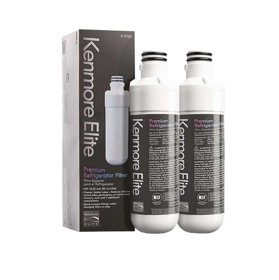 Kenmore 9980-KM 9980 Refrigerator Water Filter, 1 Count (Pack of 2)